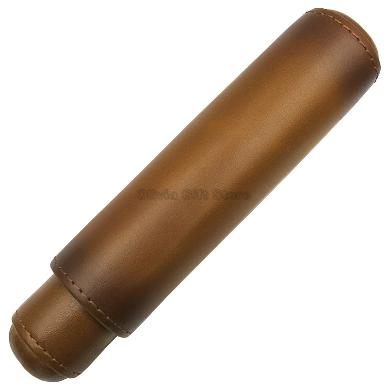 Чехол для сигар COHIBA из натуральной коричневой кожи с 2 трубками, для путешествий на открытом воздухе, коробка для сигар с подарочной коробкой, портативный инструмент для хранения табака