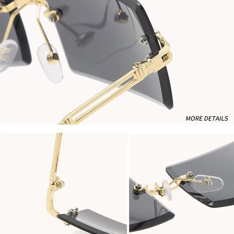 Солнцезащитные очки Модные Необычные оверсайз с жемчугом женские винтажные