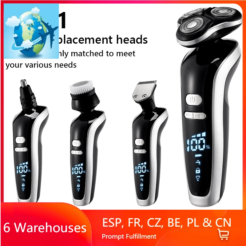 

Аккумуляторный триммер для бороды, 4 в 1, с зарядкой от USB