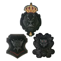 embroidery metal embroideried deer tiger sword patches applique clothes jacket badges for clothing or 2737