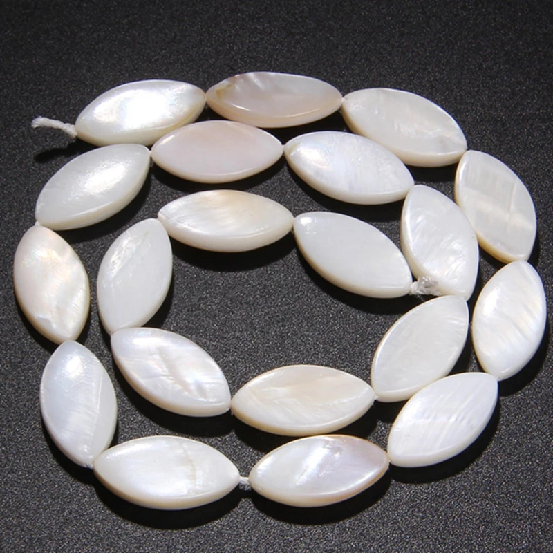 Бусины из ракушек натуральные в форме белых глаз плоские бусины с пресноводной