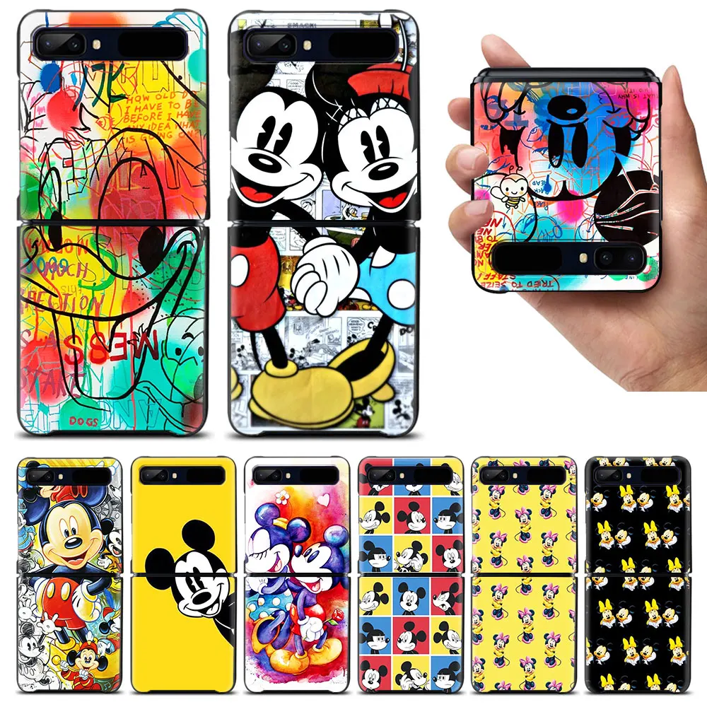 Противоударный чехол-книжка для Samsung Galaxy Z с изображением Микки и Минни Мауса