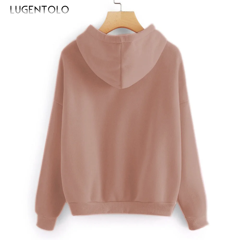 

Lugentolo Women's Hoodies Fashion New Loose Casual Print Heart Hooded Large Size Hoodie S-4XL