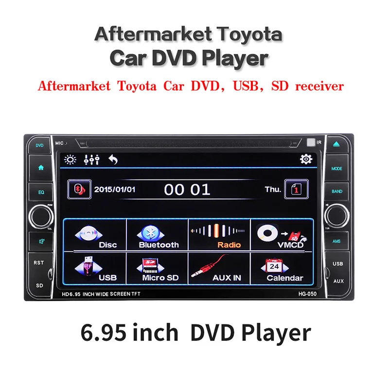 TOSPRA HD 6 95 &quotАвторадио 2din автомобильный мультимедийный плеер универсальный