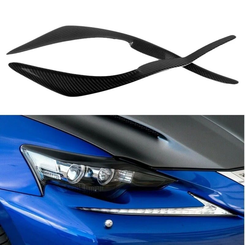 

to For lexus is300 is250 is200t -2019 carbon fiber sticker automobile headlamp eyebrow front cover decorative cover accessories