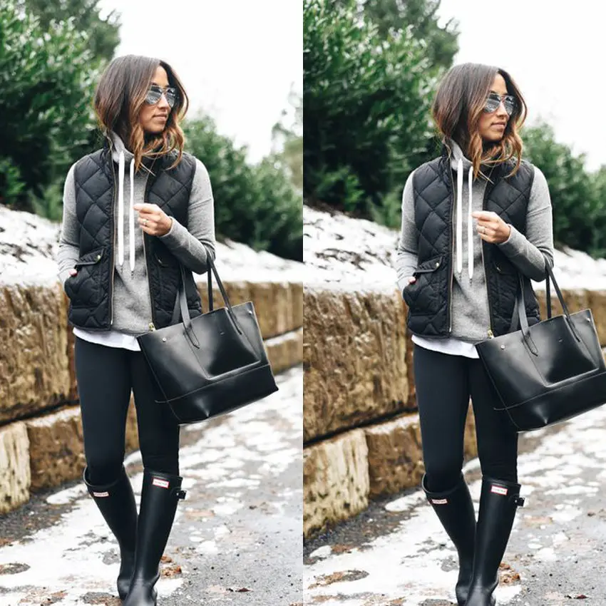 

Ladies winter slim fleece warm parka coat vest jacket sleeveless jacket vest vest S M L Xl
