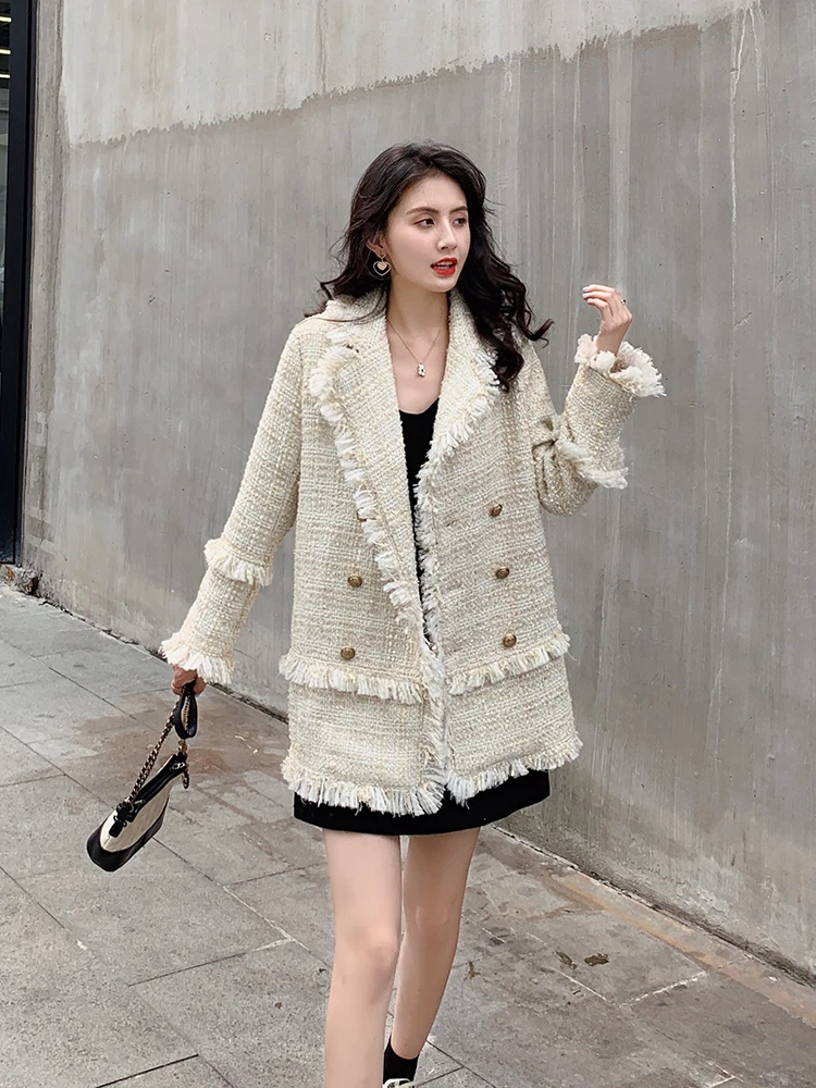 Новинка Весна 2021 свободный маленький женский костюм в Корейском стиле сетчатая