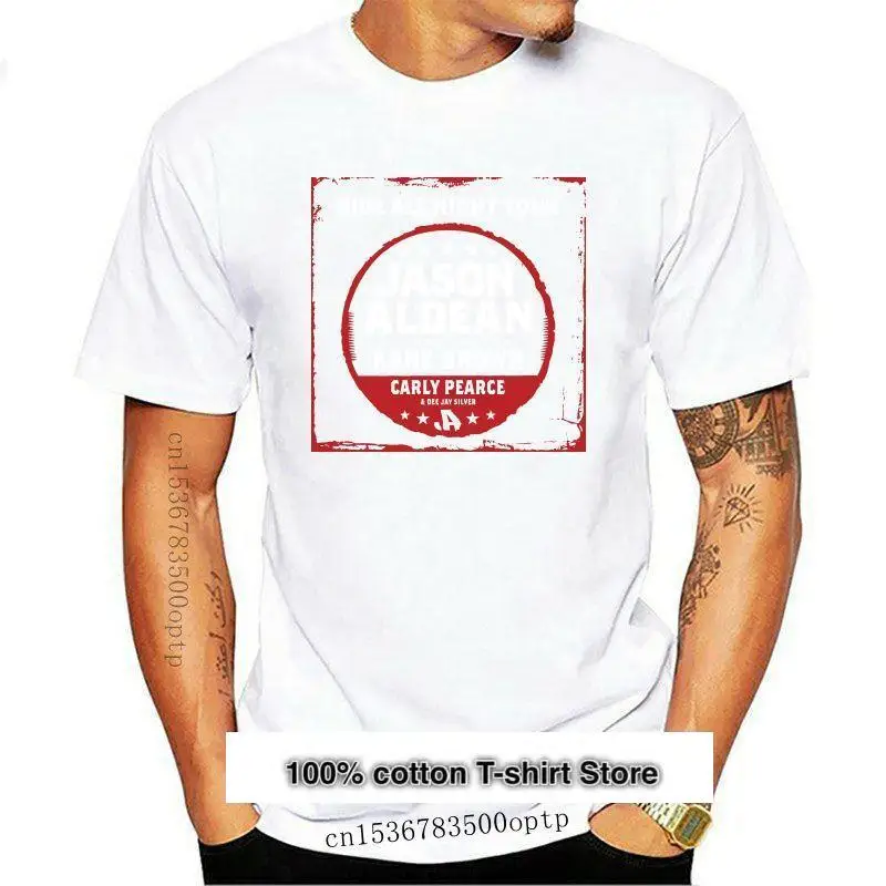 

Camiseta de Jason Aldean Tour 2020, camisa de манга corta 100% хлопок, S-3XL, la mejor en venta