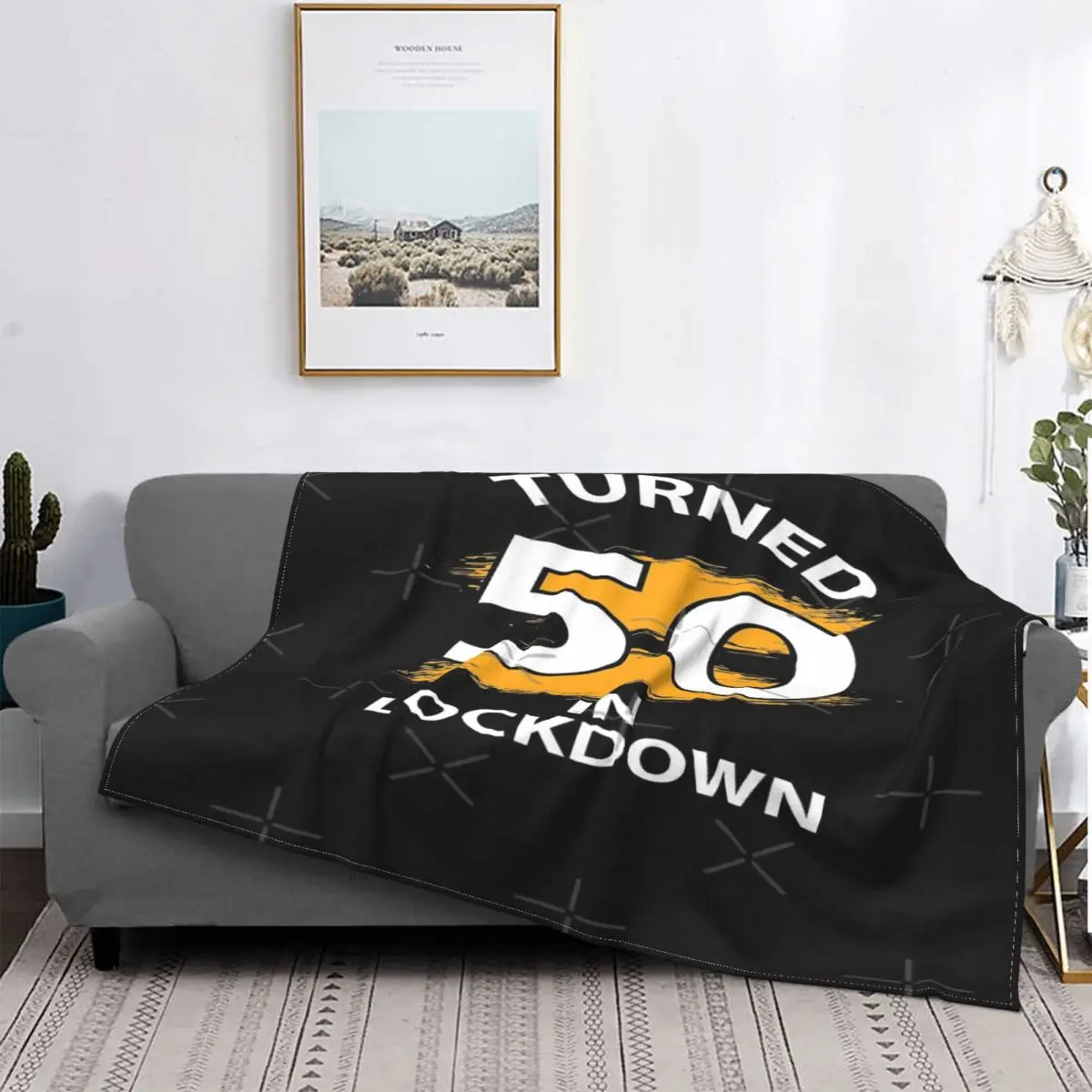 

Manta térmica de 50 ° cumpleaños para hombre y mujer, colcha a cuadros para cama, sofá y cama, manta ponderada, 19 unidades