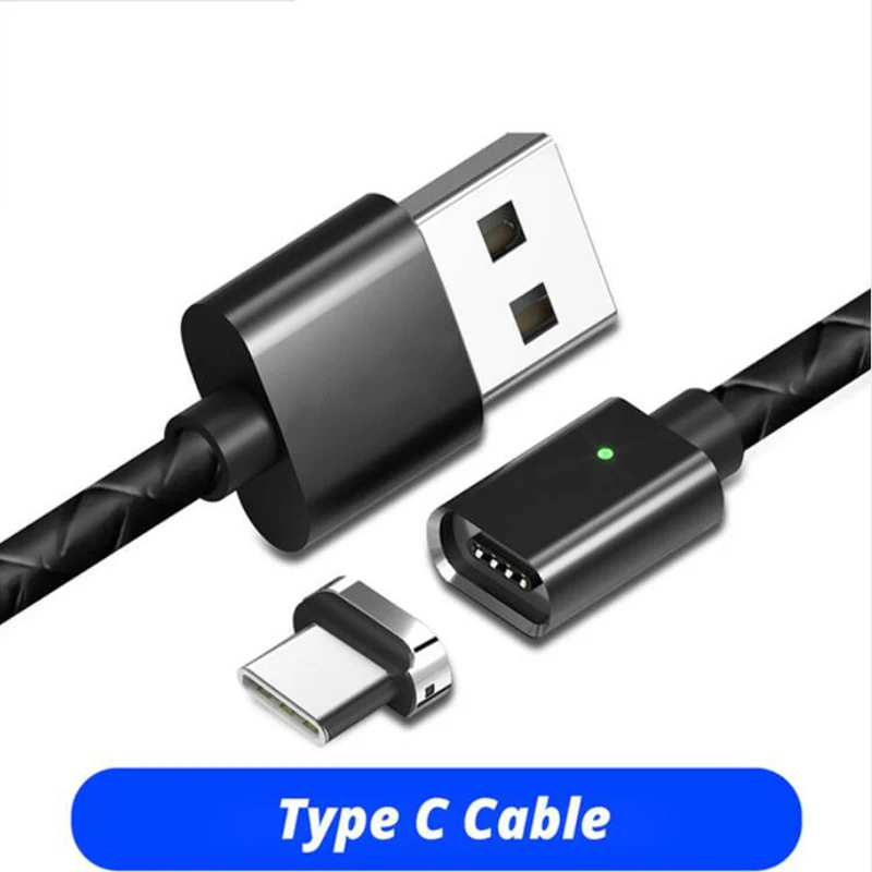 Магнитный Micro USB кабель type-C зарядный кабель для мобильного телефона для samsung S9 S8 Xiaomi Redmi Note 7 Магнитный переходник для зарядки кабель - Тип штекера: Black
