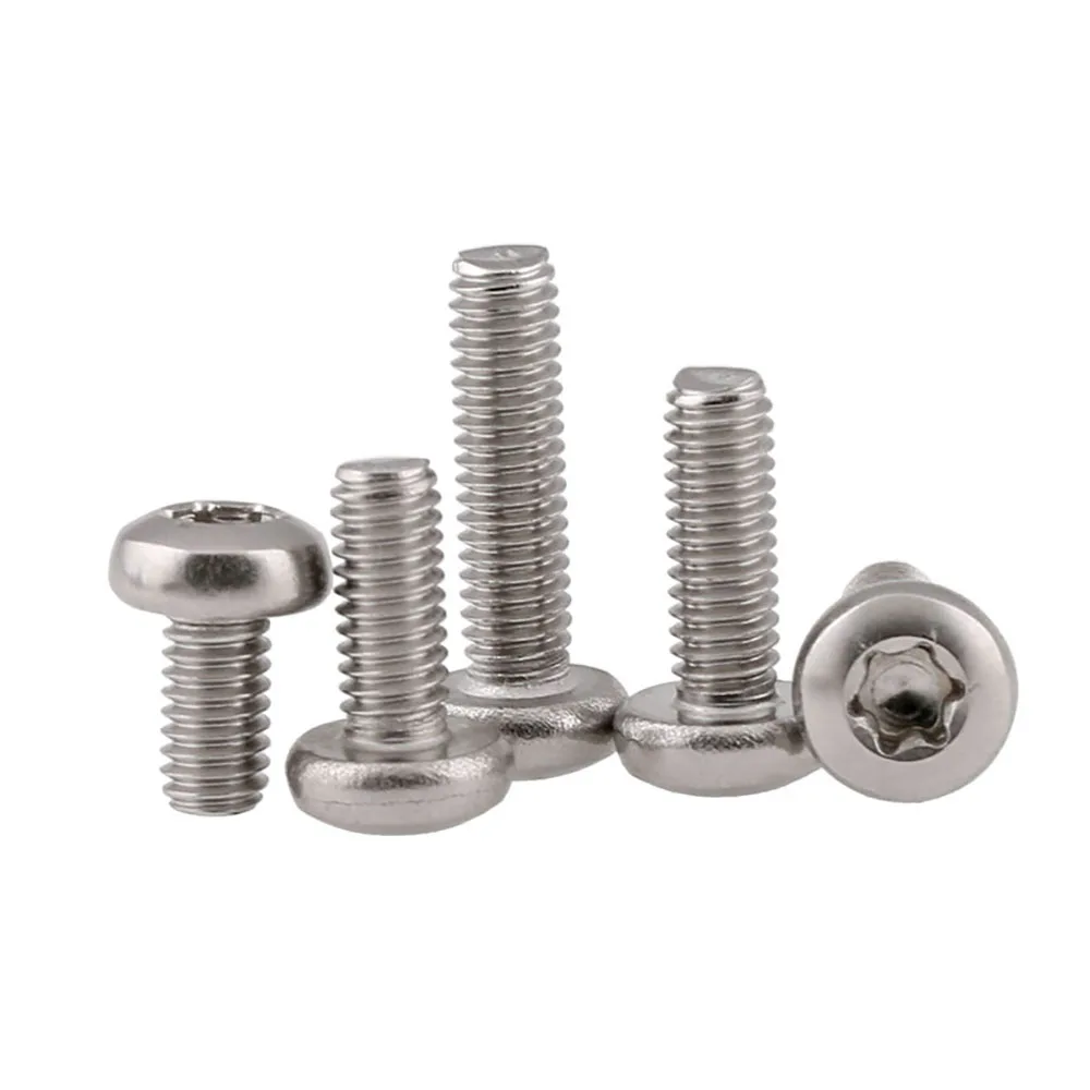 

50PCS M2 M2.5 M3 M4 Pan Head Torx Screw Button Head Screws A2 304 Stainless Steel