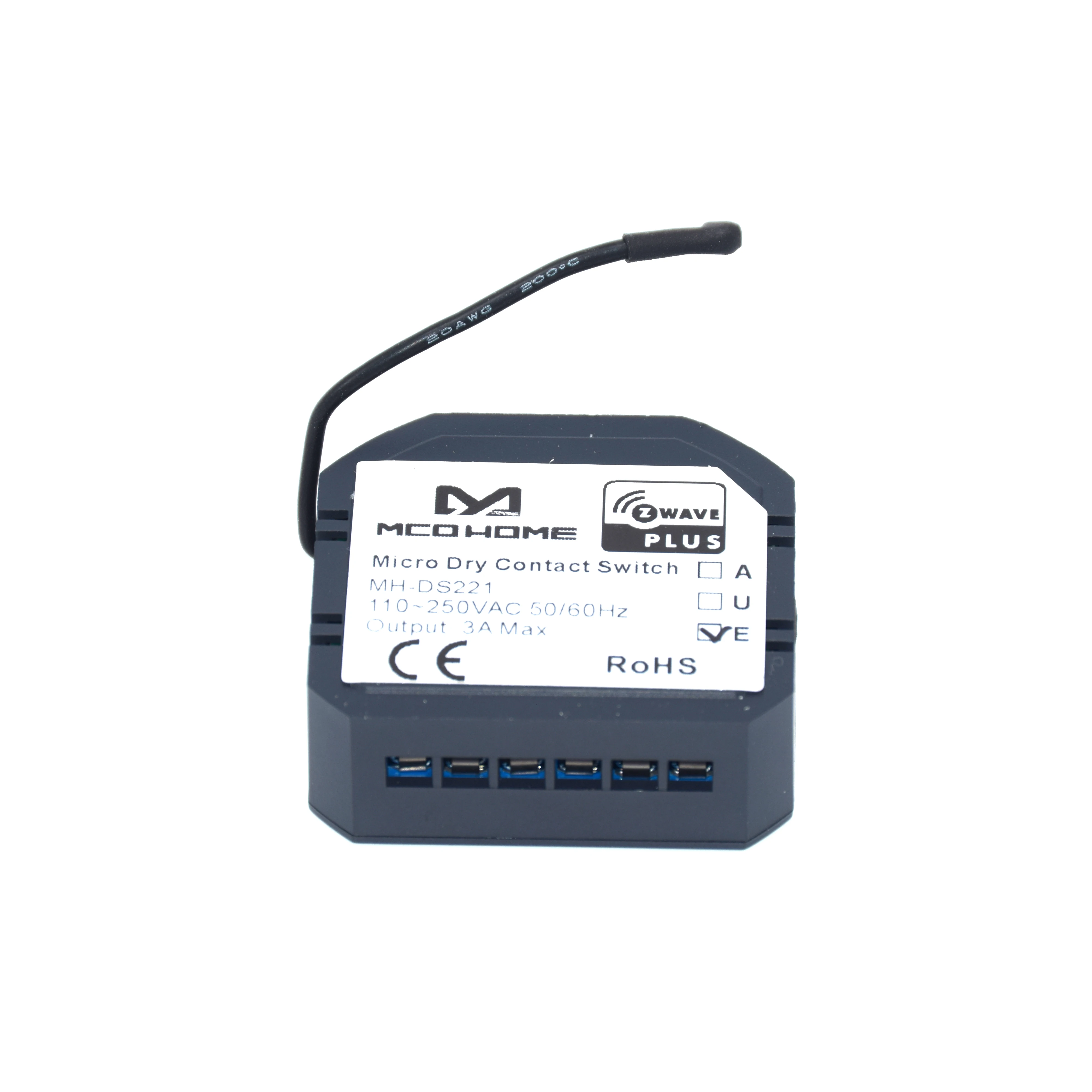 Z Wave микро сухой контактный переключатель COM NO NC провод MCO домашний MH DS221 для