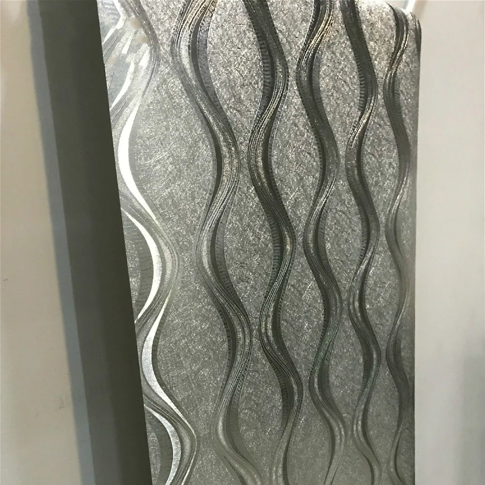 Роскошная Серебряная/золотая металлическая настенная бумага для стен