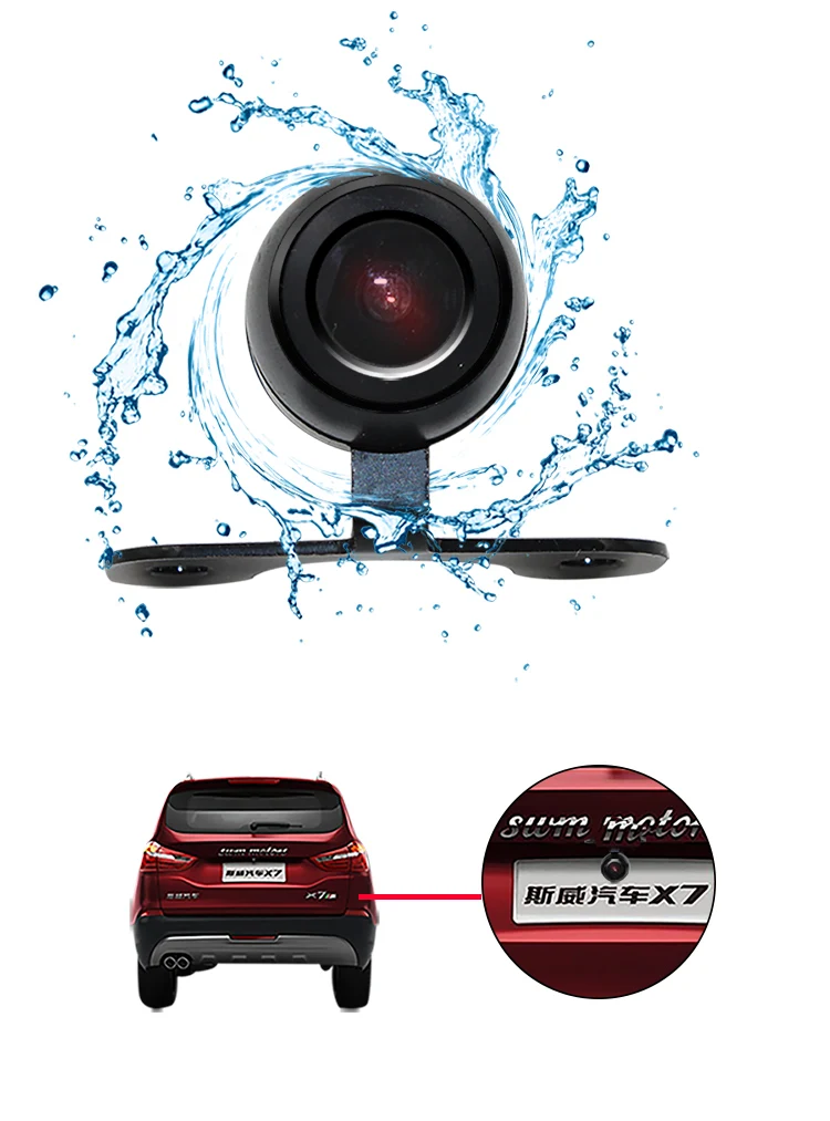 Водонепроницаемая Автомобильная камера заднего вида с датчиком вида|hd ccd|car rear