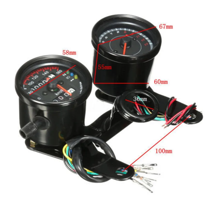 Универсальный черный светодиодный светильник одометр + датчик спидометра