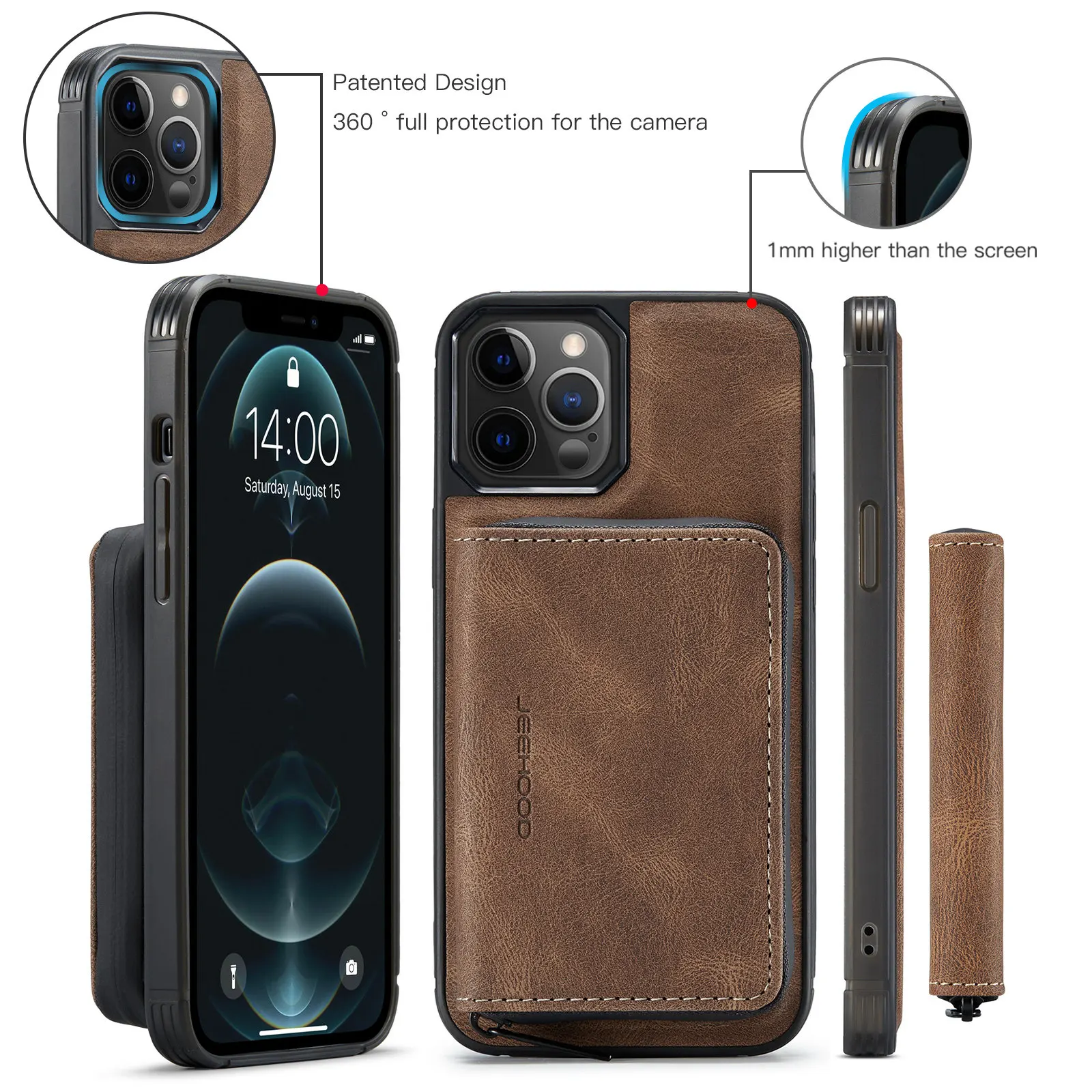 PU Leather Wallet Case For iPhone 13 12 11 Pro XS Max 8 7 Plus XR SE 2020 Case Card Solt Bag Magnetic Support Wireless Charging