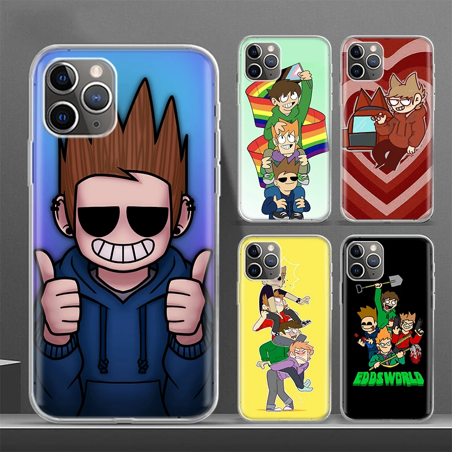 Мягкий чехол для телефона с аниме Eddsworld для IPhone 11 12 13 14 Pro MAX 15 Ultra XR X XS Mini Apple 8 7 Plus 6S SE 5S Fundas Coque