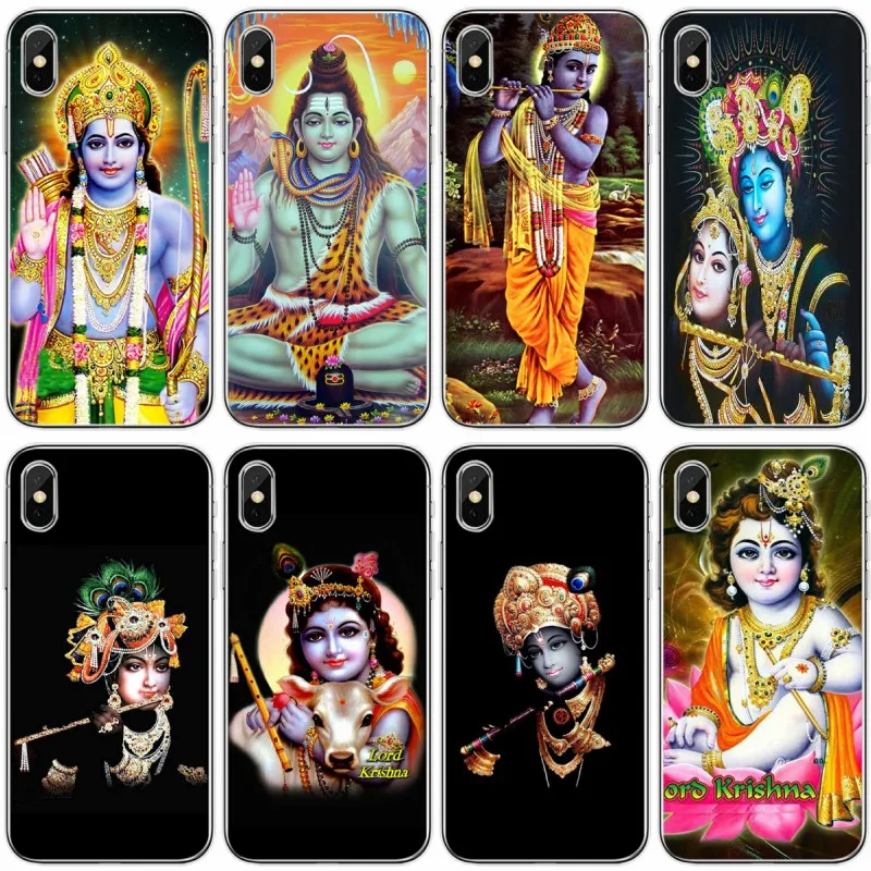Силиконовый чехол для телефона с индийским god Lord Krishna iphone 11 Pro MAX 5 6 7 8 9 10 X XS XR XSMAX Plus