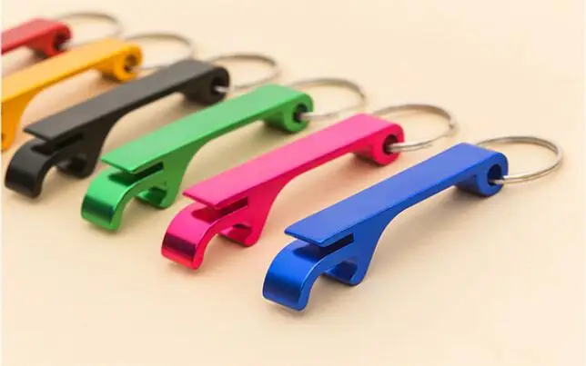 50 шт./лот индивидуальный Одноцветный открывалка для бутылок брелки ключей