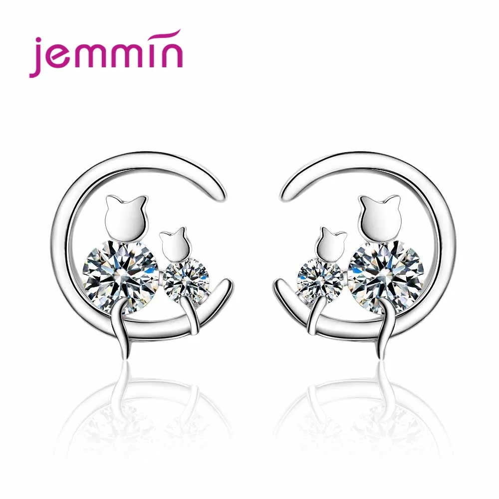 Милые серьги для мамы и дочери Оригинальные металлические серебряные украшения