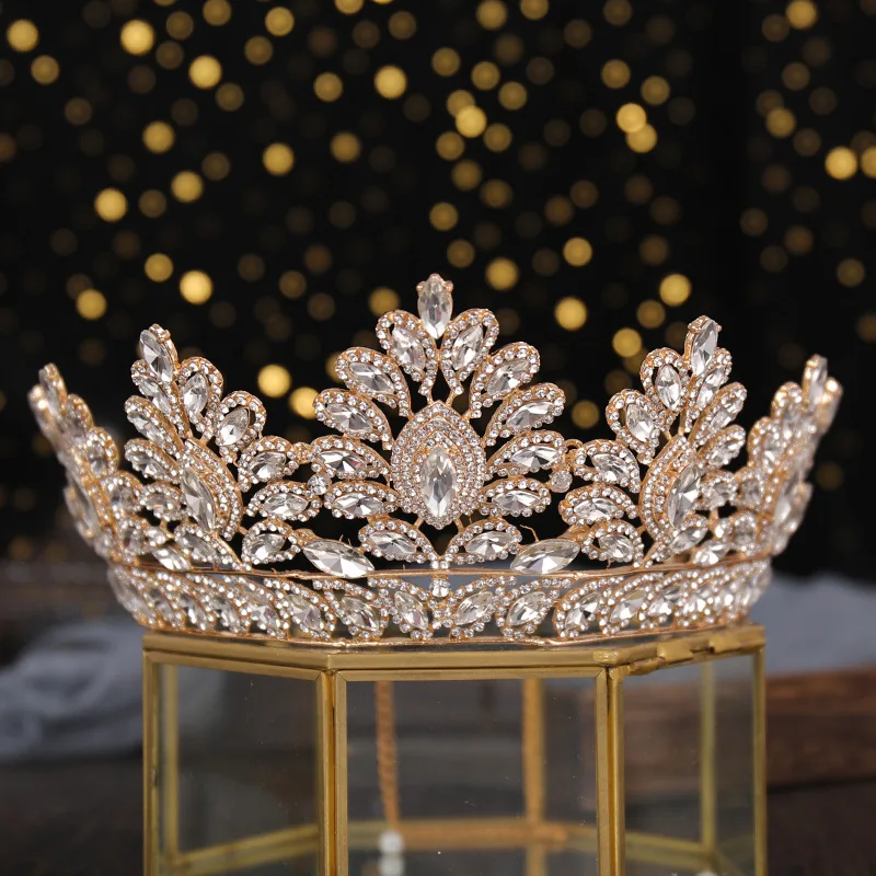 

Wedding Crown Crystal Tiara Bridal Jewelry Tiaras Baroque Rhinestone Pageant Diadem Party Weddings Hair Accessories