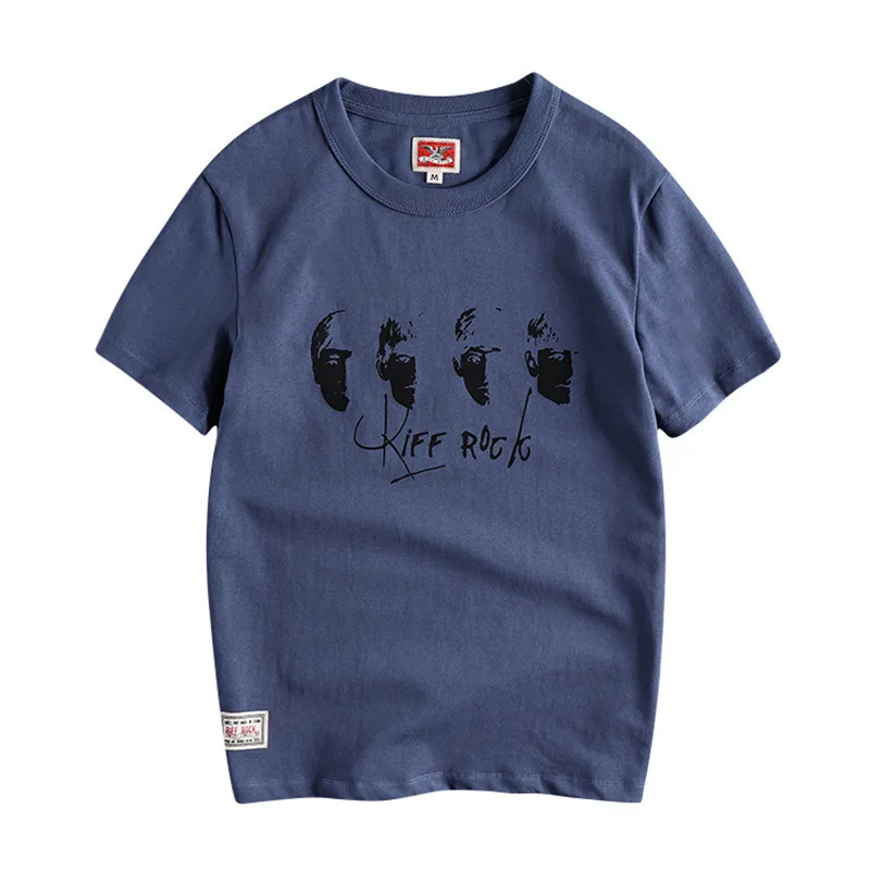 

Personality abstract printing pure cotton youth t-shirt trendy men's round neck short-sleeved T-shirt streetwear mens clothing