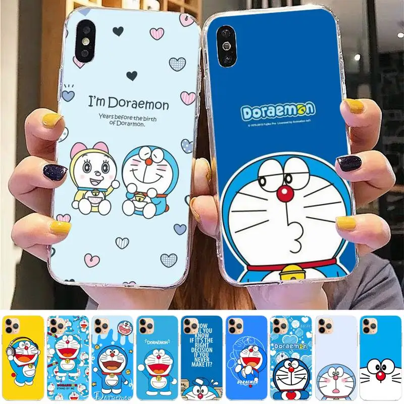 

Doraemon Phone Case for iPhone 13 11 12 13 mini pro XS MAX 8 7 6 6S Plus X 5S SE 2020 XR case