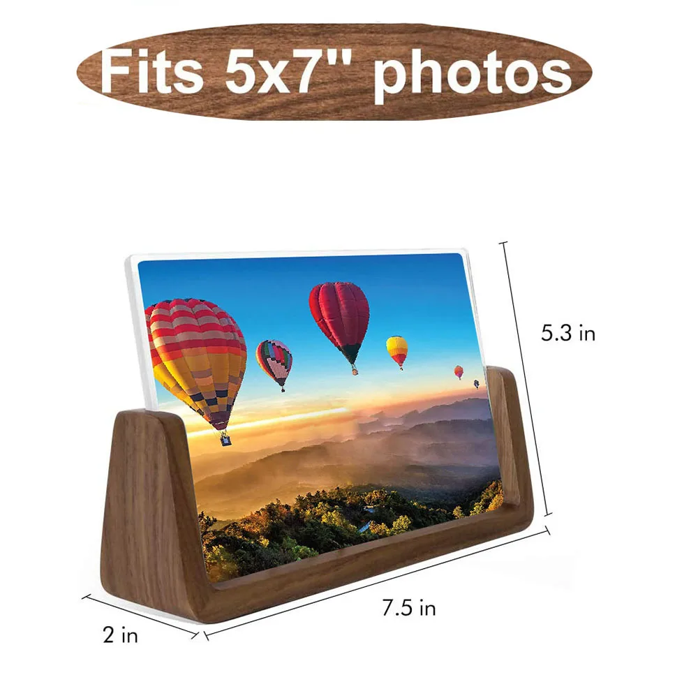 Фоторамка с подставкой 5x7 дюймовая фоторамка Бесплатная подставка для стола или