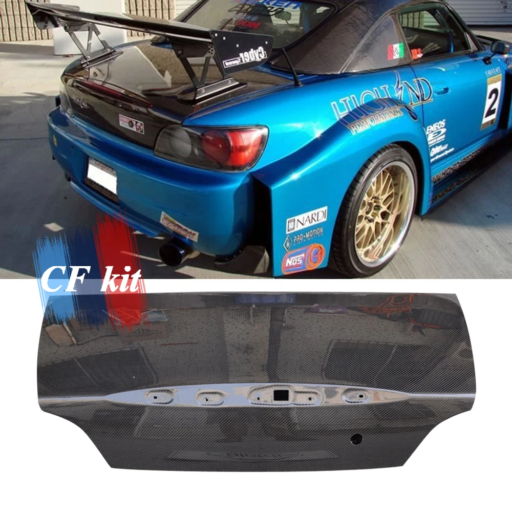 CF комплект из настоящего углеродного волокна задний багажник для Honda S2000 AP1 AP2 стиль 2001-2008 гоночный автомобиль Стайлинг тюнинг отделка кузова Комплект