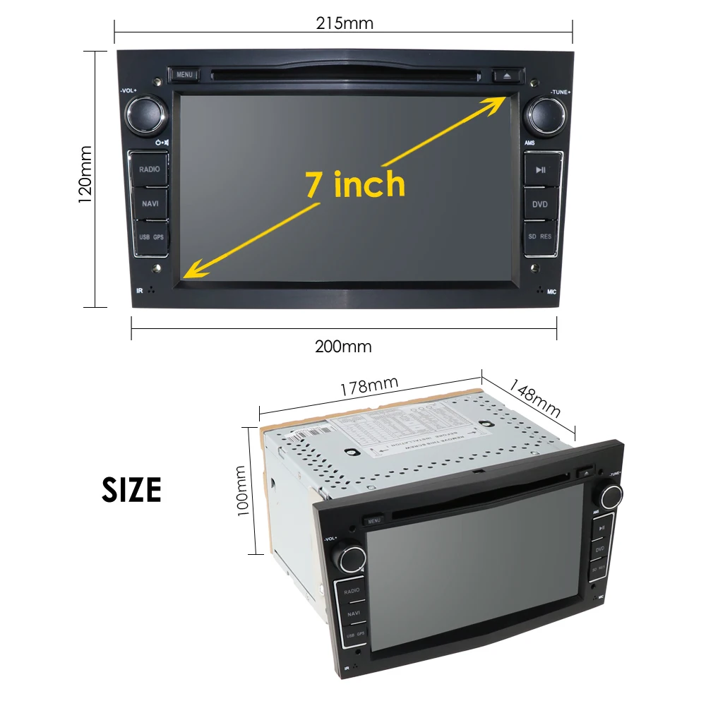 Black Авторадио 2 Din автомобильный DVD gps навигатор для Opel Astra H G J Antara vectra c b Vivaro astra H corsa c d zafira b мультимедийный блок - Цвет: Black