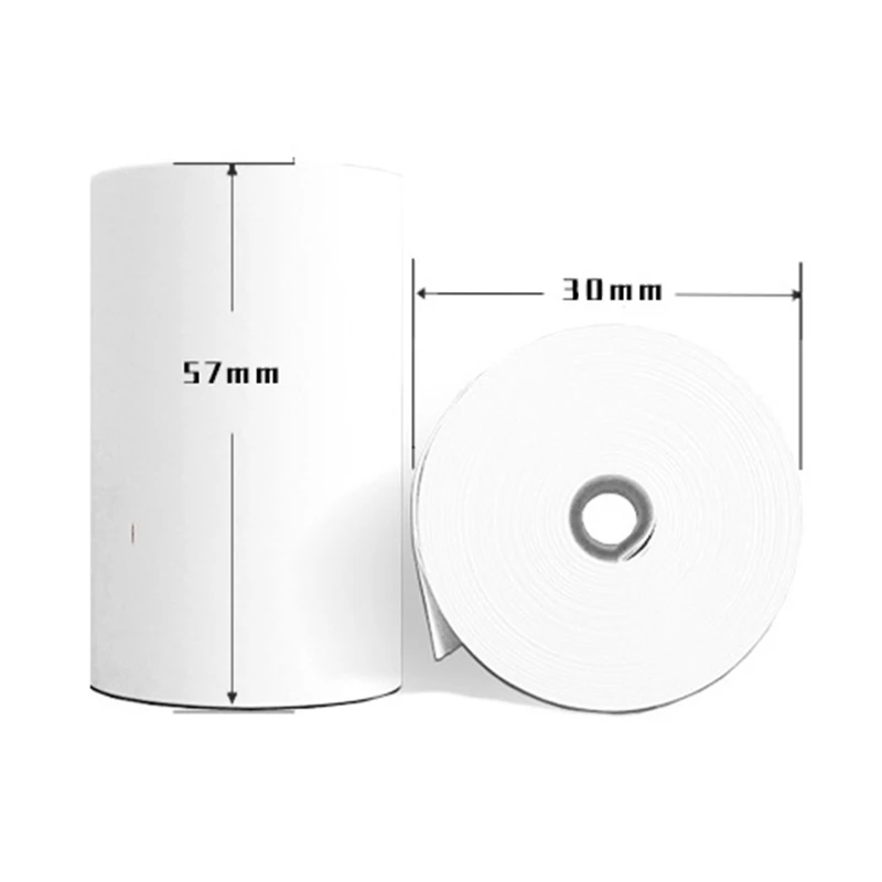 Печать наклеек бумага синяя на белом сразу термальная самоклеющаяся 57x30 мм для