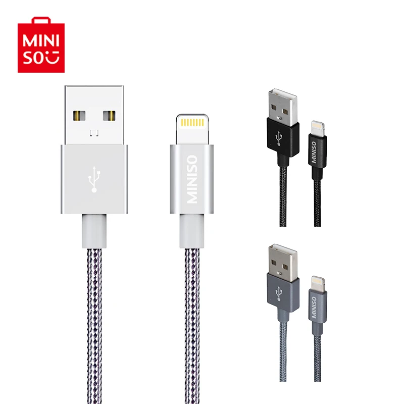 

MINISO USB Charging Cable With Lightning Mobile Phone Charger USB Cable 1m Apple for iPhone 8 Plus 11 12 13 Pro XS Max X XR SE
