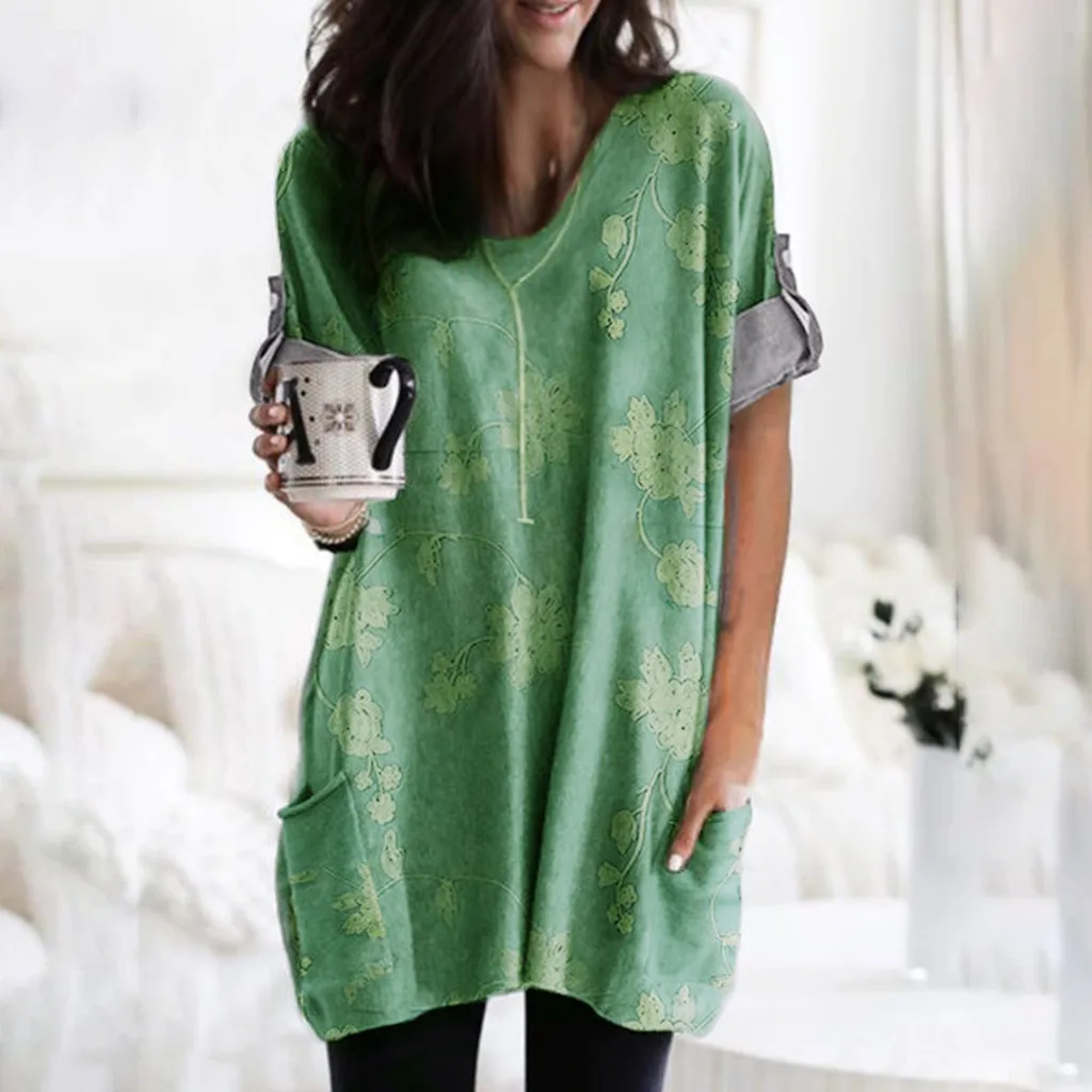 Womens Floral Print Long Sleeve V Neck Sweatshirt Loose Pullover Blouse Blusas Mujer De Moda Korean New Elegant Kimono F1 | Женская