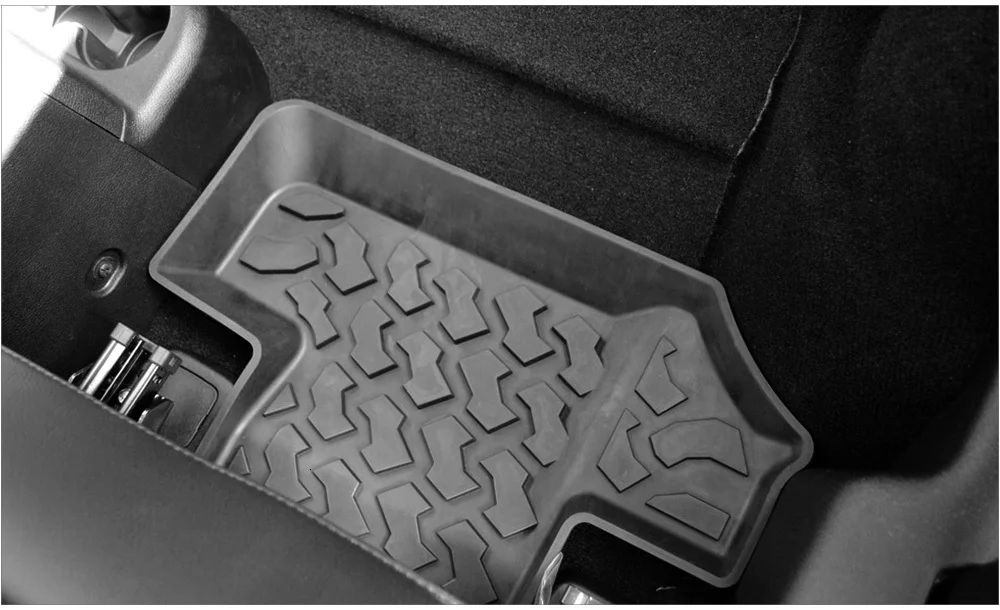 MOPAI коврики для Jeep Wrangler JK 2007, резиновые автомобильные Нескользящие Задние Коврики для ног, коврики для подкладки, коврики для JK Wrangler, аксессуары