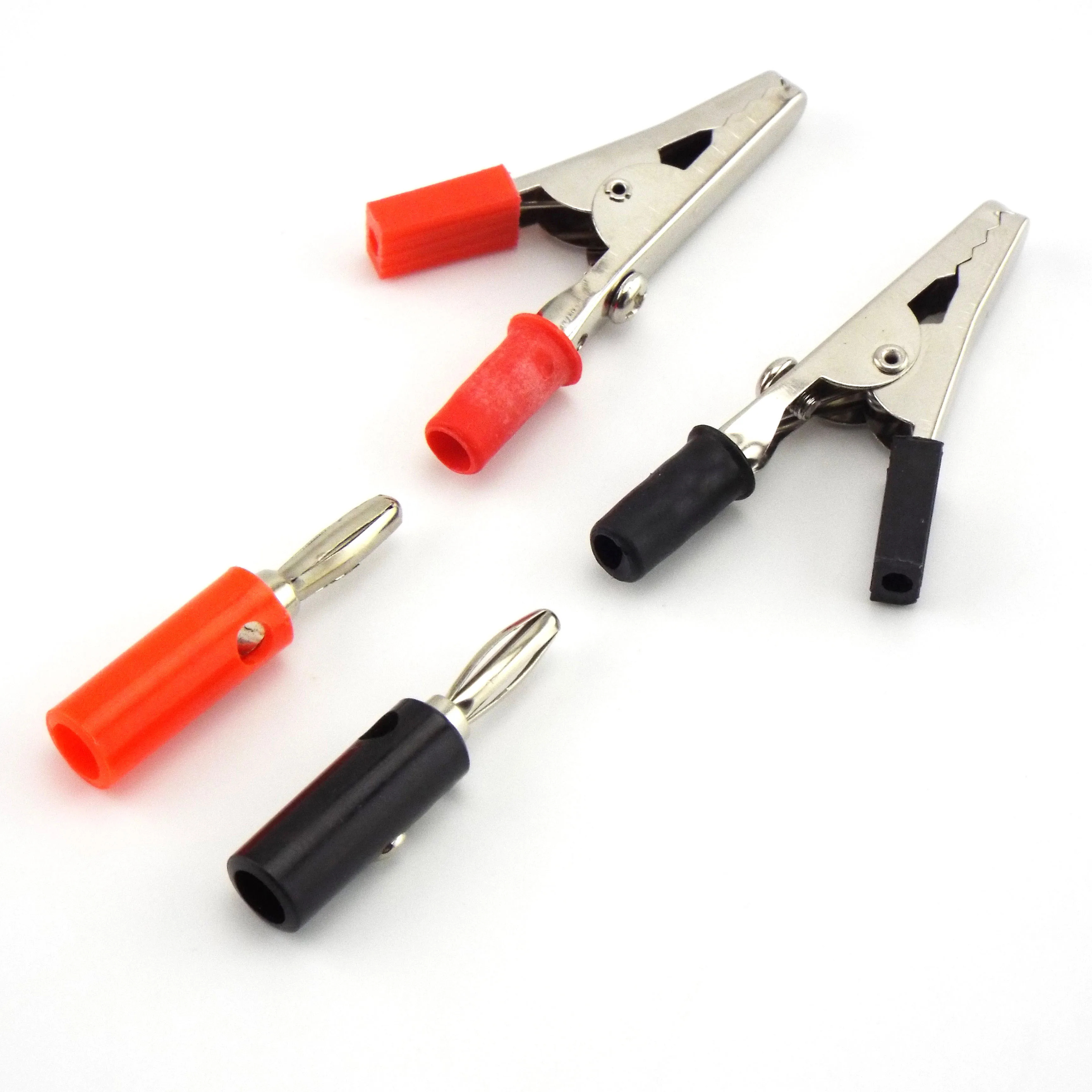 

Testing Connector 5A Plastic Handle Test Probe Metal Alligator Clips+4mm Banana Plug Crocodile Electrical DIY Tools U27