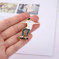 fashionable skateboard style brooch creative character anime personalized boy skateboard pretty alloy backpack badge daily life