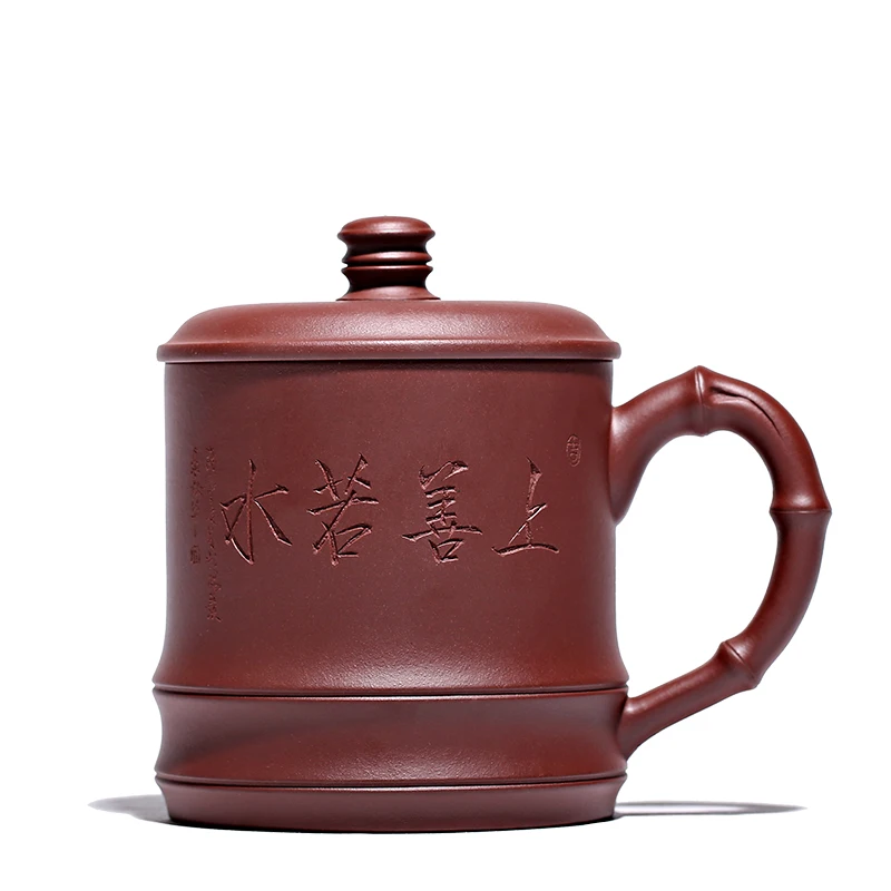 

sand cup yixing purple clay ore purple sand tea set office cup large rain medium sand quality goods cover cup of tea