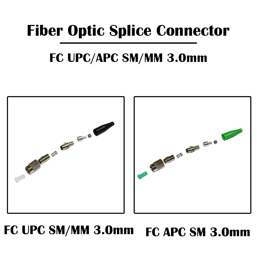 200 шт. FC UPC/APC 3 0 мм SM одномодовый многомодовый волоконно оптический соединитель FTTH