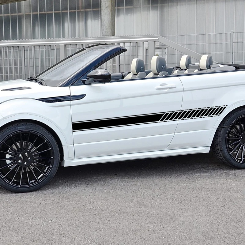 2 шт. полосы спортивная нижняя панель автомобильные наклейки гонки дверные