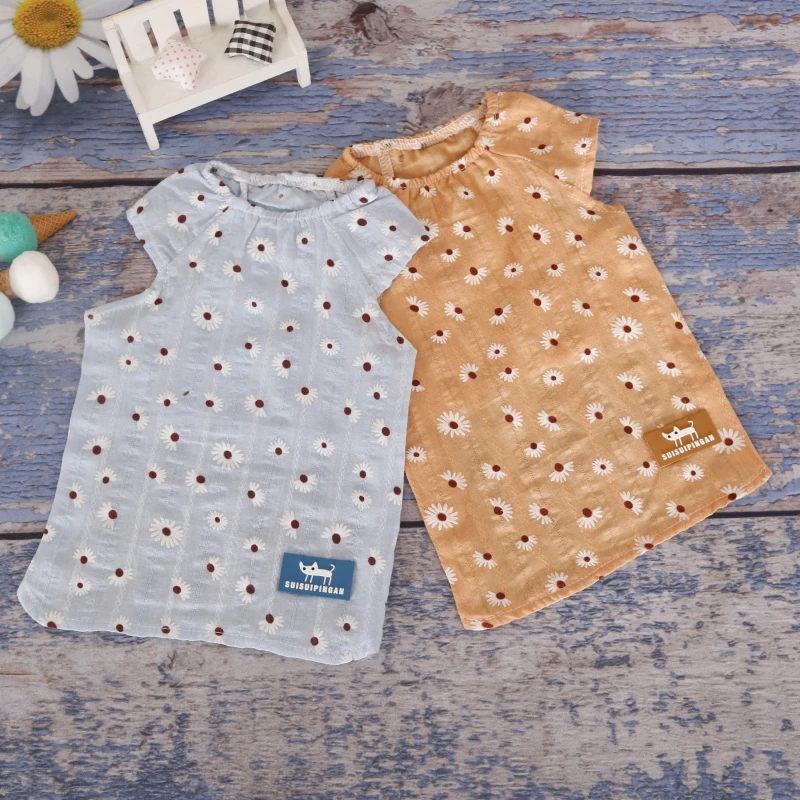 

Весна и лето Собака жилет маленькая Маргаритка тонкая футболка с изображением утенка красивая одежда для собак для щенка дышащий жилет для ...