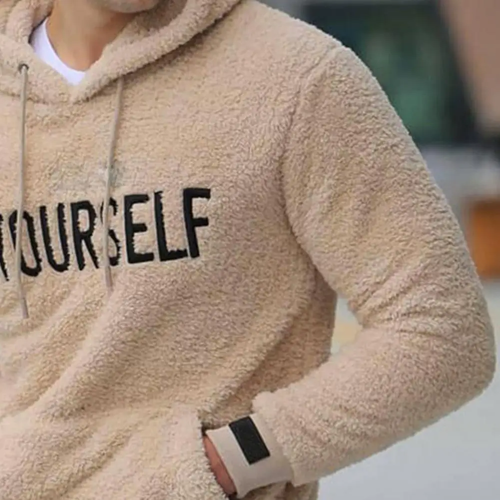 Свитшот мужской с капюшоном пуловер длинным рукавом и надписью карманами