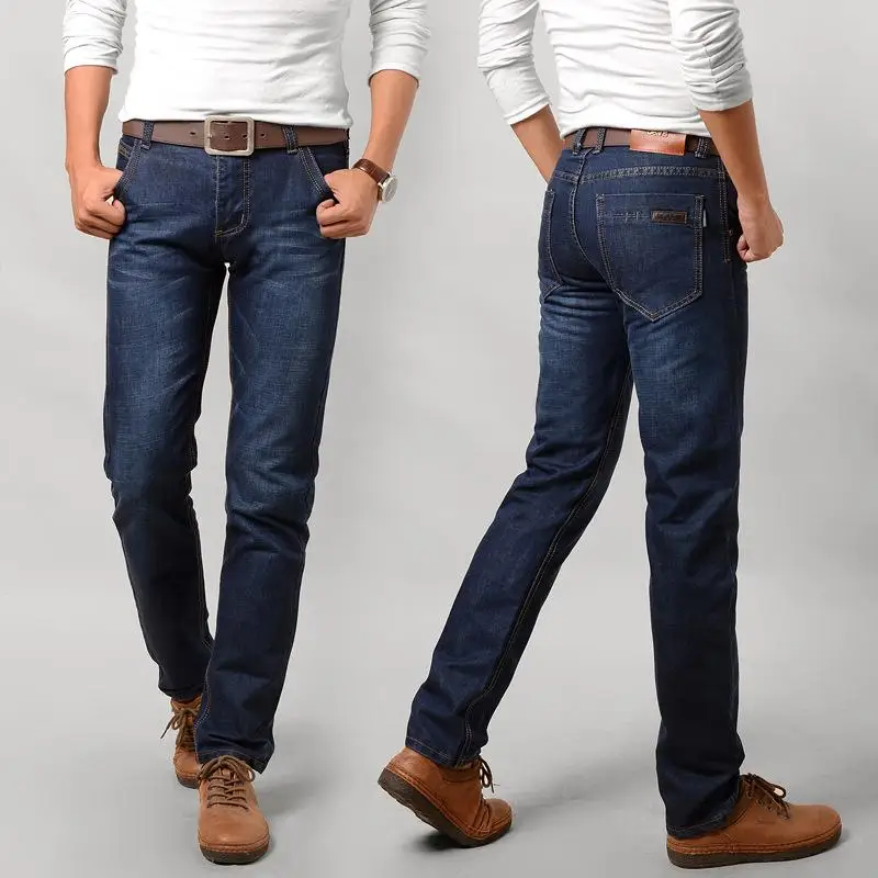 

2019 New Spring Summer Mens Slim Fit Jeans Male Classic Casual Skinny Straight Elasticity Denim Pants Plus Size
