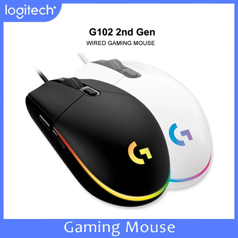 Оригинальная игровая оптическая мышь Logitech G102 LIGHTSYNC/подарок G203 8000DPI 16 8 м цвет под
