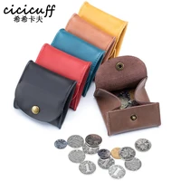 2022 coin purse leather hasp small purse coin wallets soft split leather men coin purses mini storage pocket bag for women men