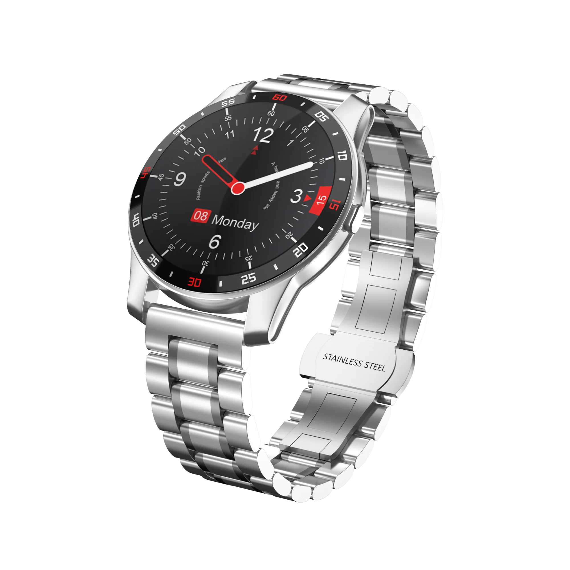 

F12 Pro Steel strap Smartwatch Fitness Activities Tracker Heart Rate Monitor Wearable Devices Waterproof Sport Smart Watch