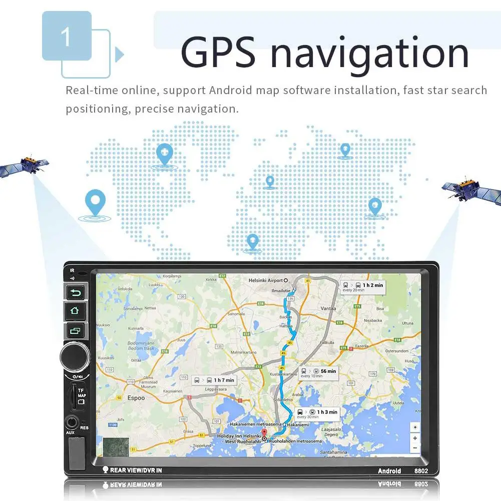 2 Din Android 7 1 Автомобильный мультимедийный плеер авторадио сенсорный экран