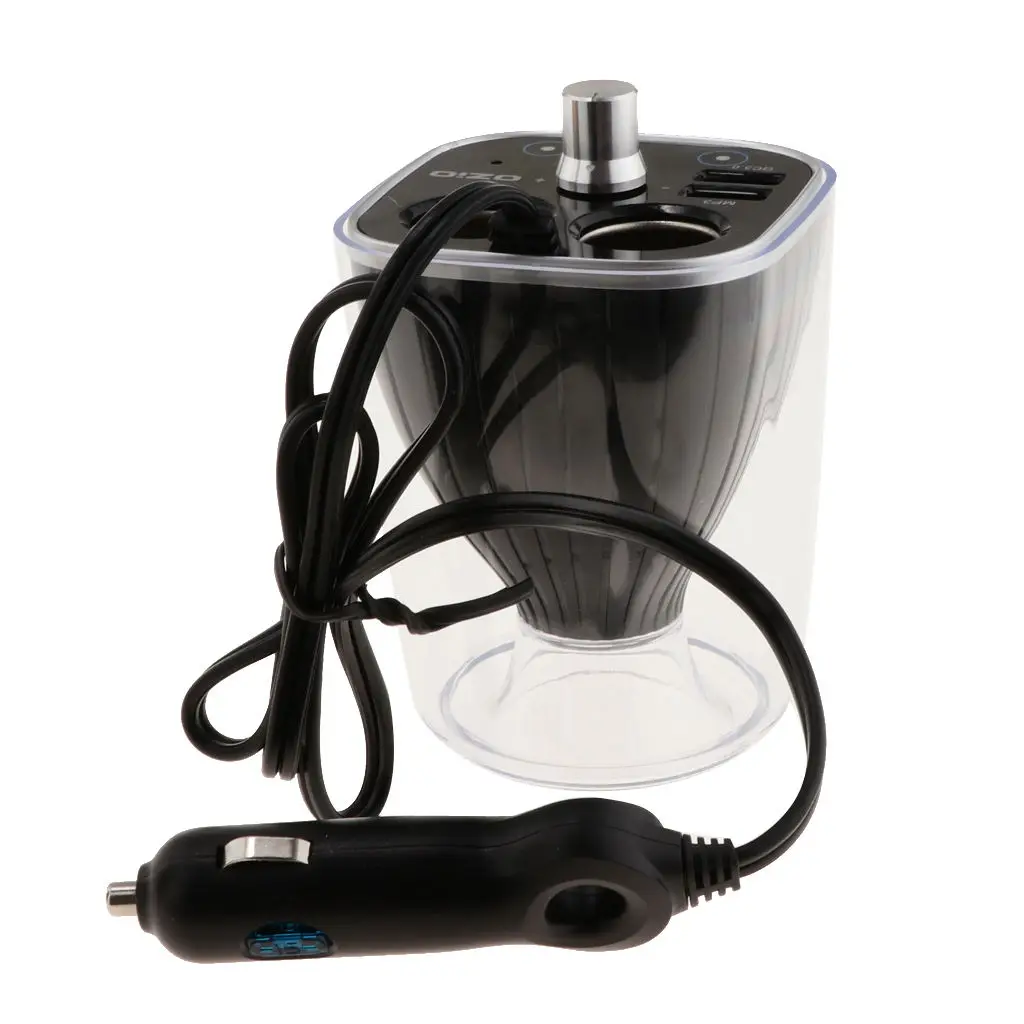 

Bluetooth + двойной USB прикуриватель конвертер зарядное устройство для автомобиля Черный