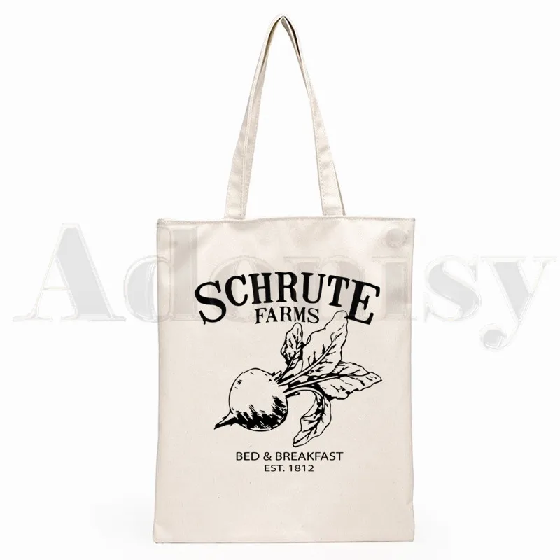 Офис ТВ-шоу Dunder Mifflin бумажные холщовые сумки через плечо вместительная сумка для