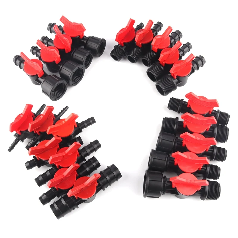 Шаровой кран с резьбой для полива полиэтилена 2 шт. 1/2 дюйма 3/4 16 20 мм|Соединители