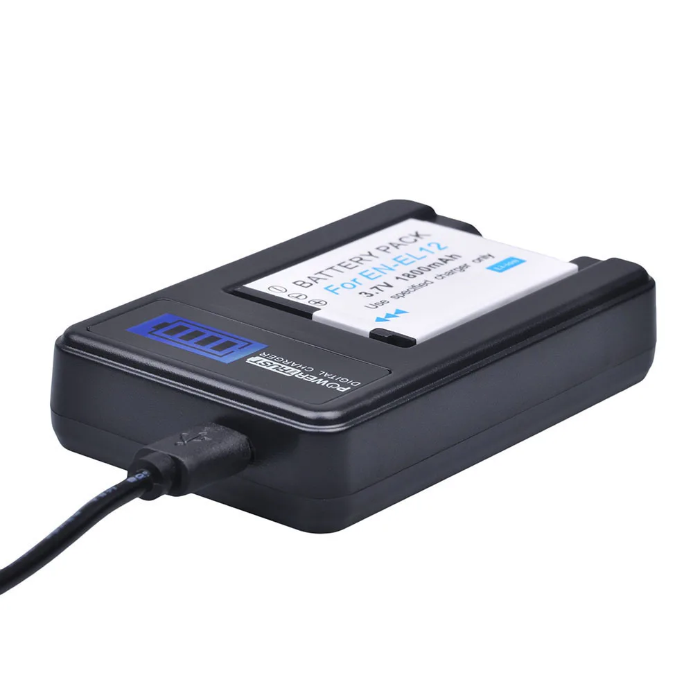 1Battery and Charger 2 шт. EN-EL12 ENEL12 EN EL12 батарея для камеры+ ЖК USB зарядное устройство для камеры Nikon Coolpix S9900 S9700 AW120 S9500 AW110 S70 - Цвет: 1Battery and Charger